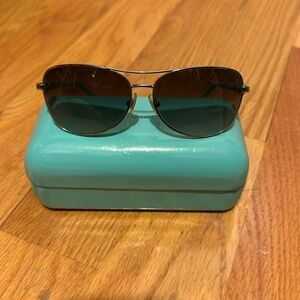Authentic Tiffany and Co. aviator sunglasses.